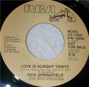 Rick Springfield - Love Is Alright Tonite
